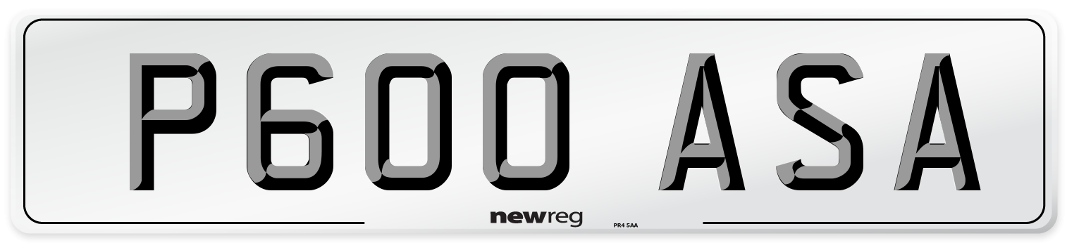 P600 ASA Number Plate from New Reg